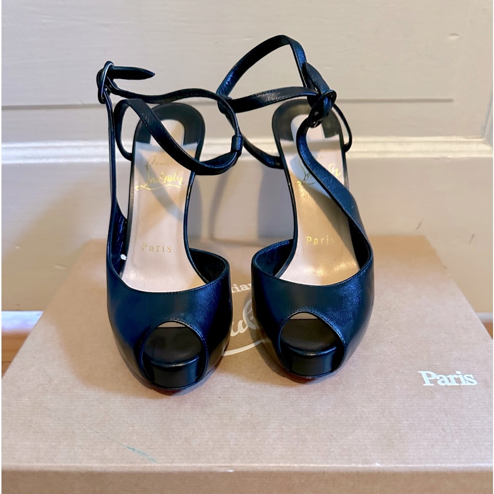 Christian louboutin Jenlove alta 120 kid in black